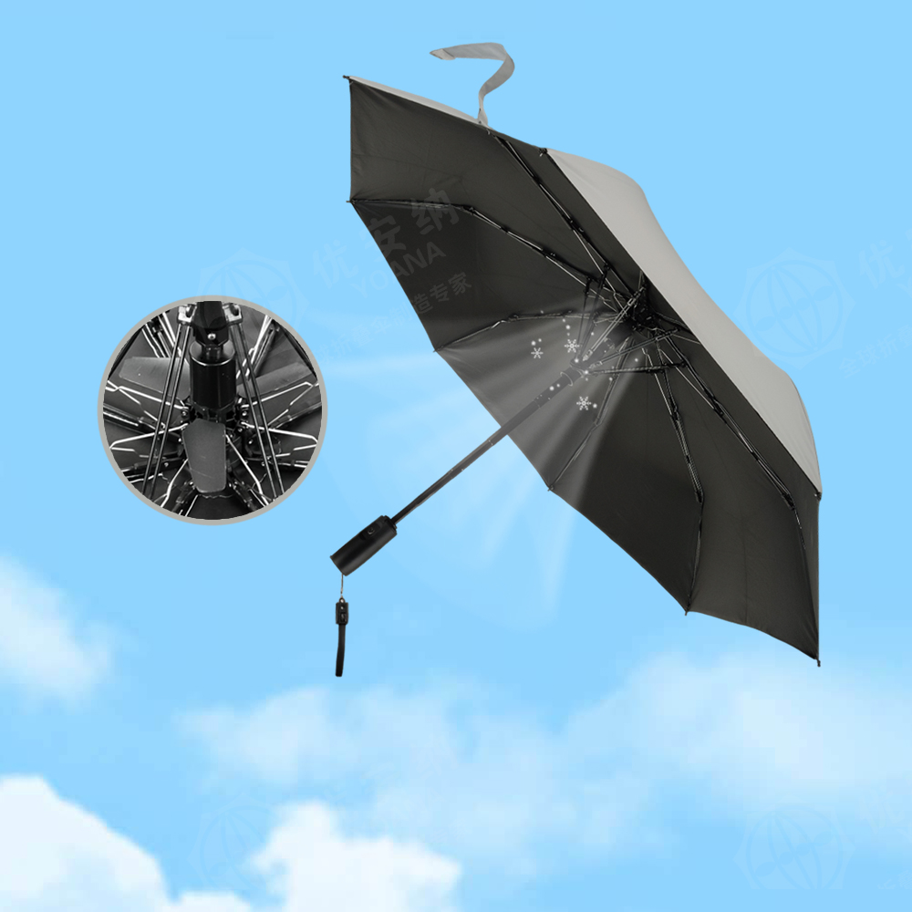 三折防曬風(fēng)扇傘